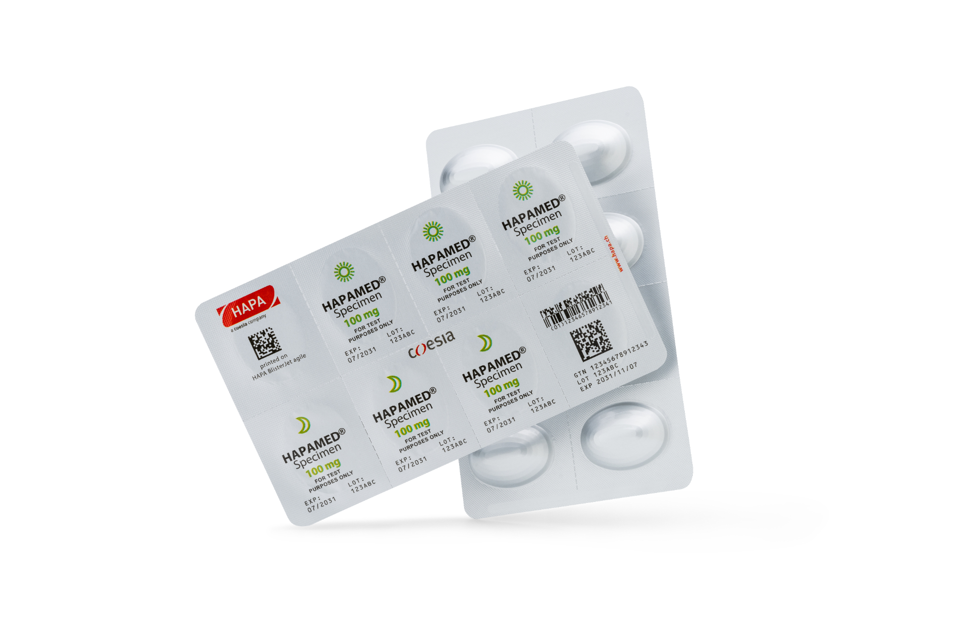 Plaquettes thermoformées pharmaceutiques imprimées en haute qualité avec l’impression numérique Hapa