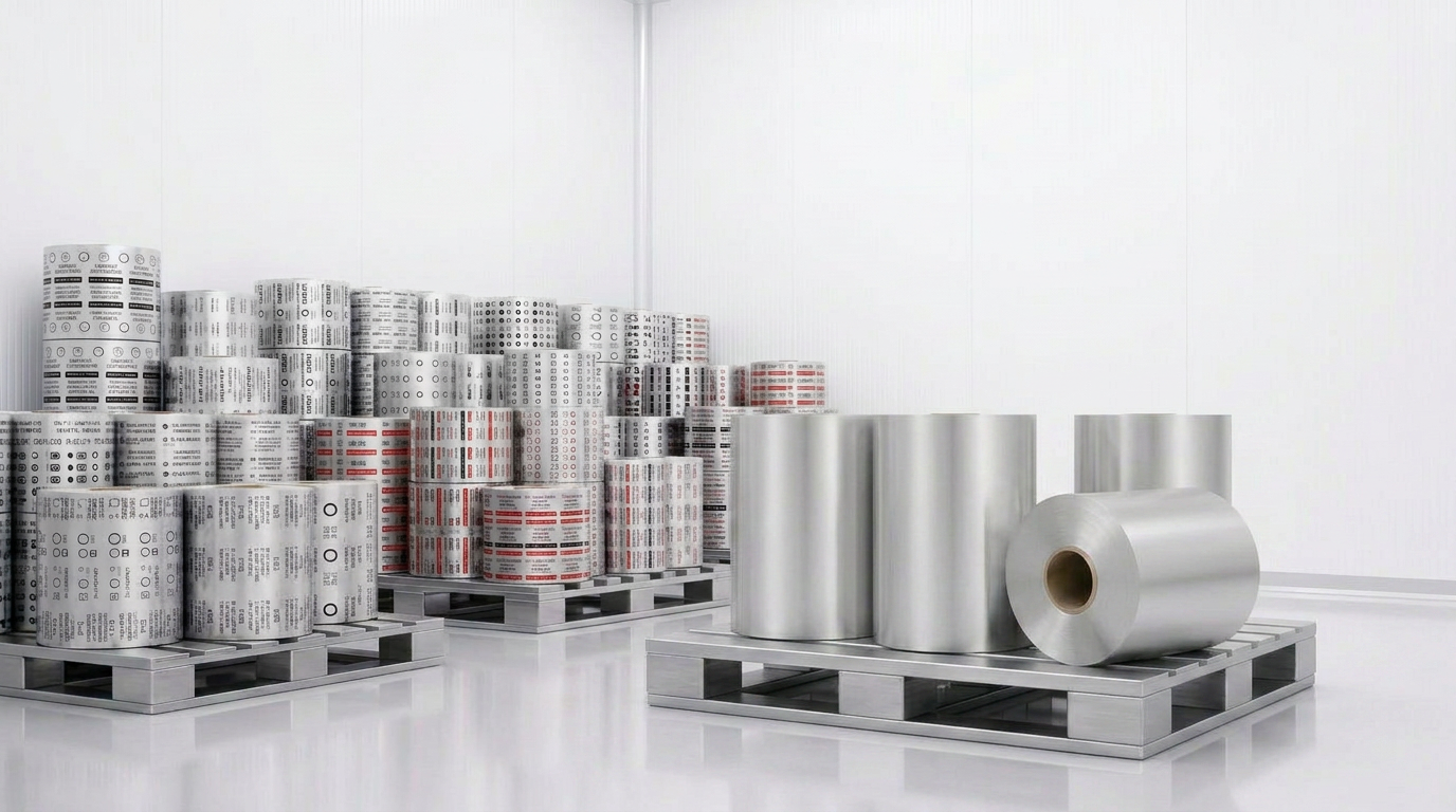 Comparatif : stock d’aluminium pré-imprimé versus stock d’aluminium neutre sur palettes aluminium